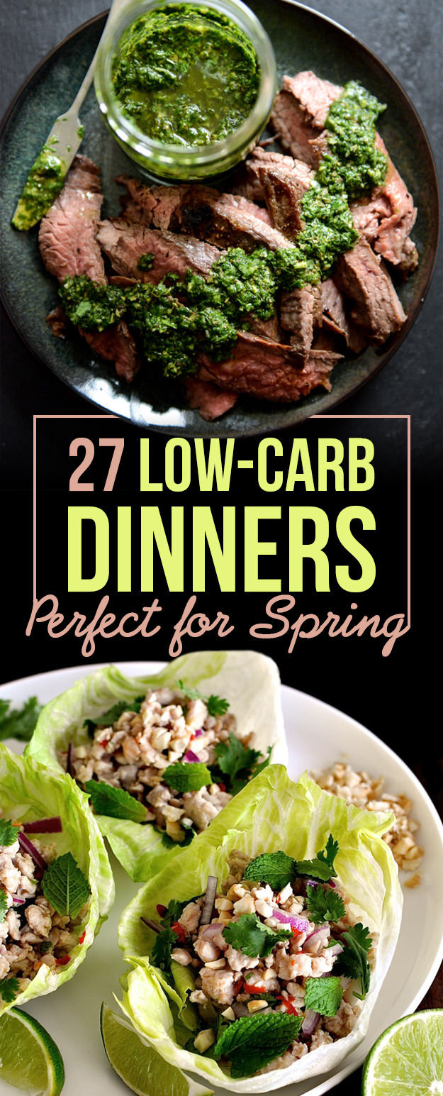 Check out these 27 low carb dinners. These mouth-watering recipes won’t leave you hungry or bust your carb budget.