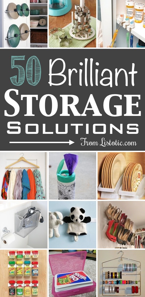 In a small home or apartment you need to have a lot of storage options to organize things neatly and with these 50 brilliant and cheap storage solutions, you can do this efficiently.