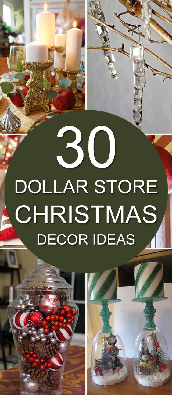 CHRISTMAS is coming! Excited? Why not! Here're some great decorating ideas for Christmas using items from the Dollar Store.