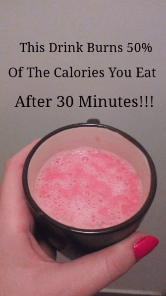 A few sips of this amazing fat burning drink can burn almost half the calories you have taken during the meal.