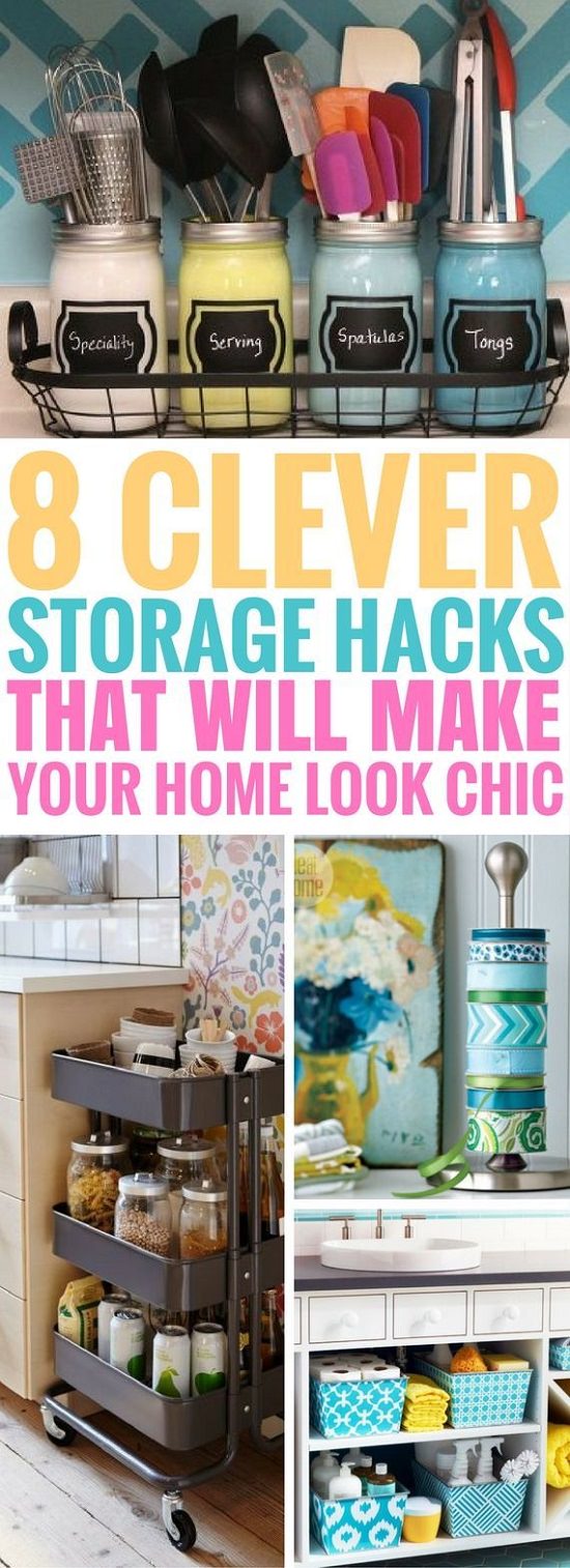 Here Are 8 Clever Storage Hacks That Will Make Your Home Look Chic.